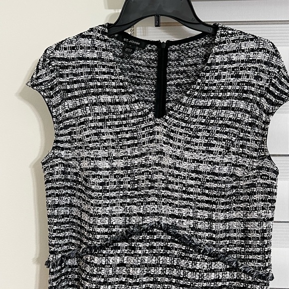St John Tweed midi dress . Only worn once.  Runs small, more like a 10-12 - Picture 2 of 7